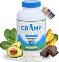 Cramp Defense Original dietary supplement bottle with blue cap, labelled 180 capsules