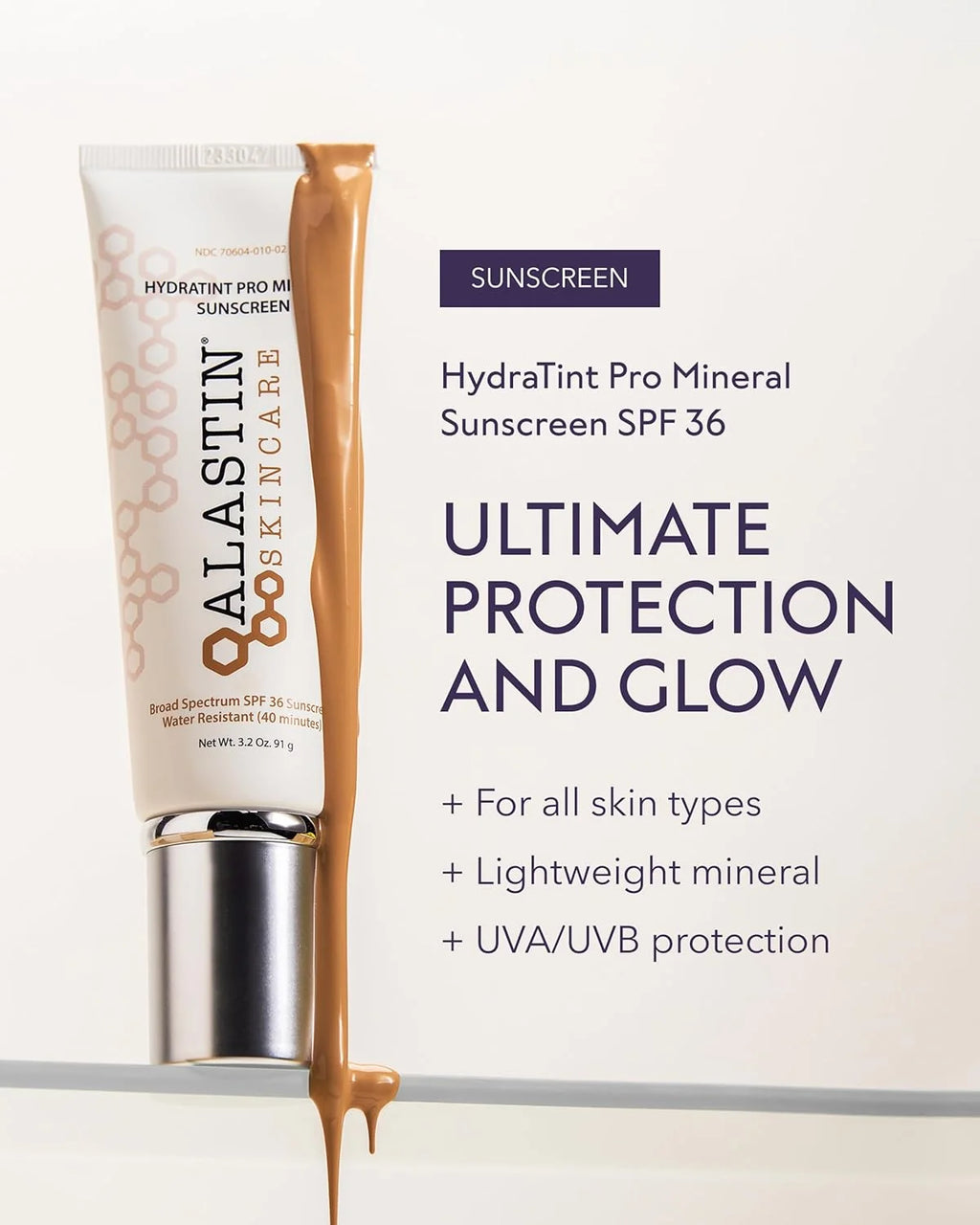 ALASTIN HydraTint Pro Mineral Sunscreen Broad Spectrum SPF 36 – Tinted Mineral Protection 3.2 oz