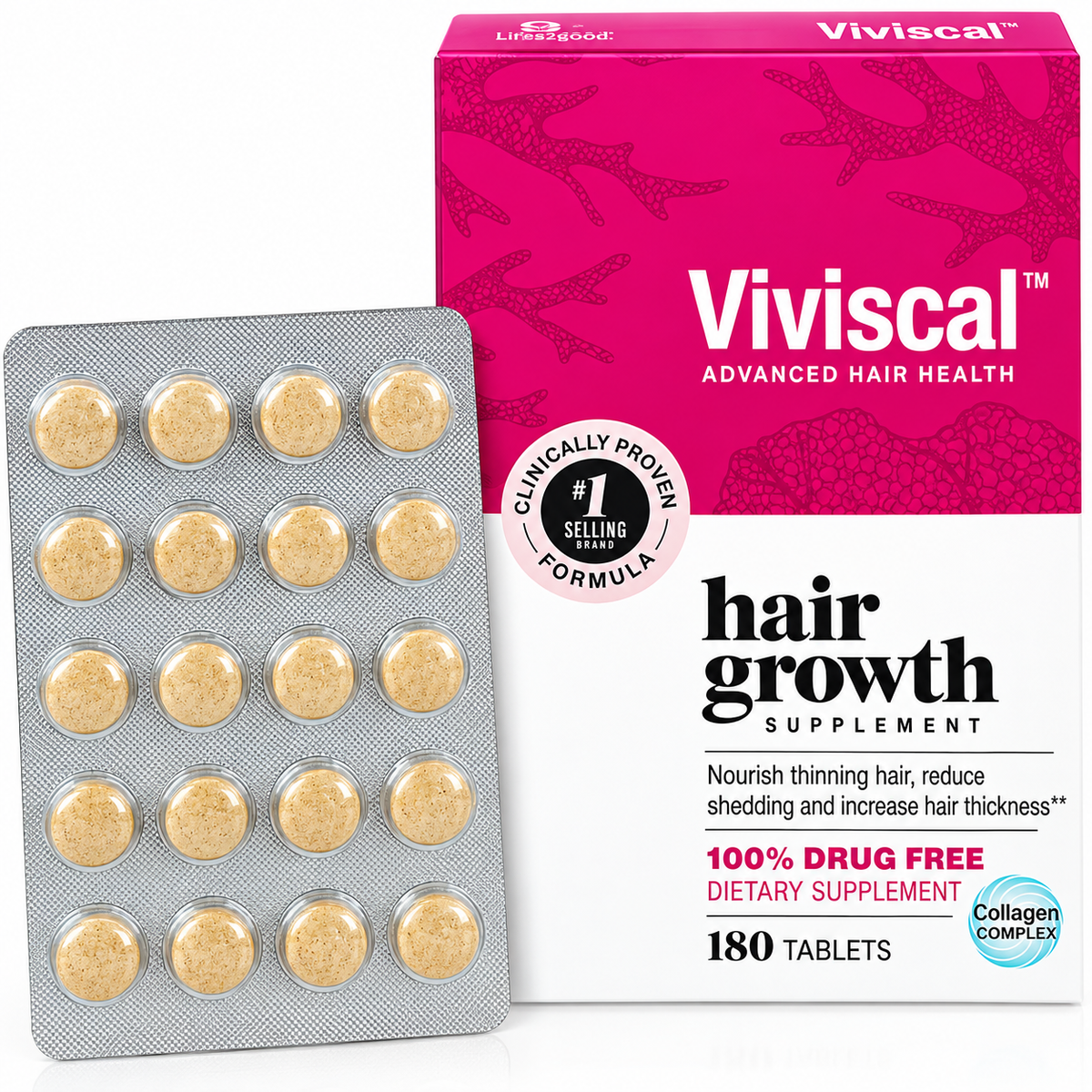 Viviscal Advanced Hair Health |HAIR Growth Supplement| 180 Tablets
