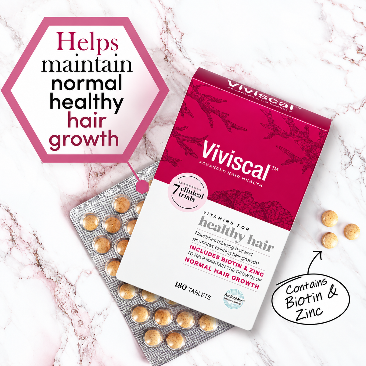 Viviscal Advanced hair health |Hair growth supplement |180 tablets