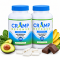 Two Cramp Defense Original dietary supplement bottles, each labelled 180 capsules