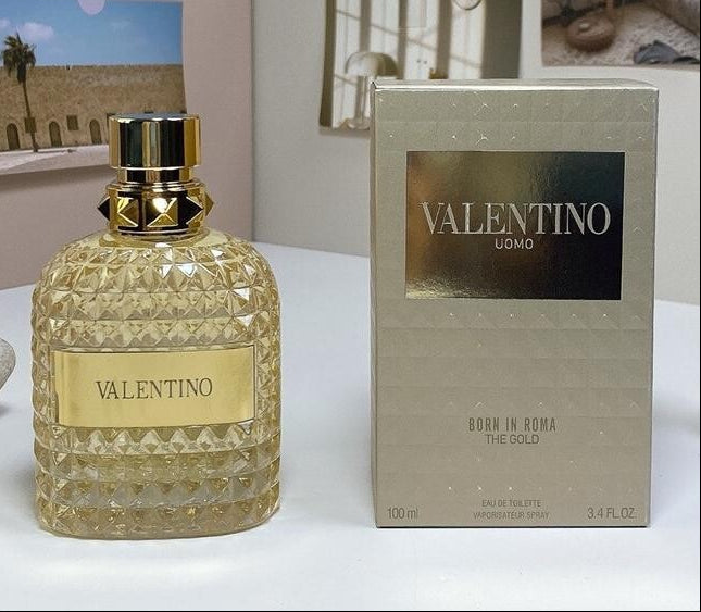VALENTINO UOMO BORN IN ROMA THE GOLD EDT 3.4oz 100ml SPRAY FOR MEN